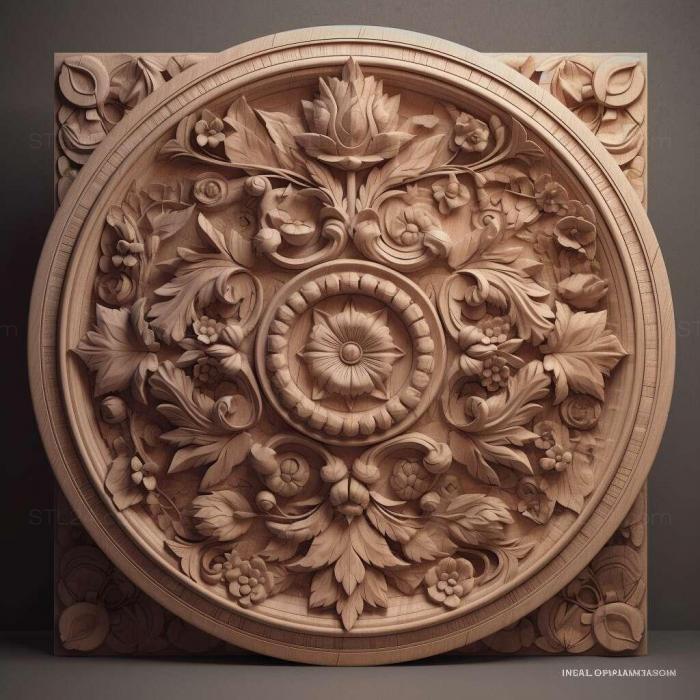 Patterns and decorations (stl Psalidium 3, PATTERN_235) 3D models for cnc